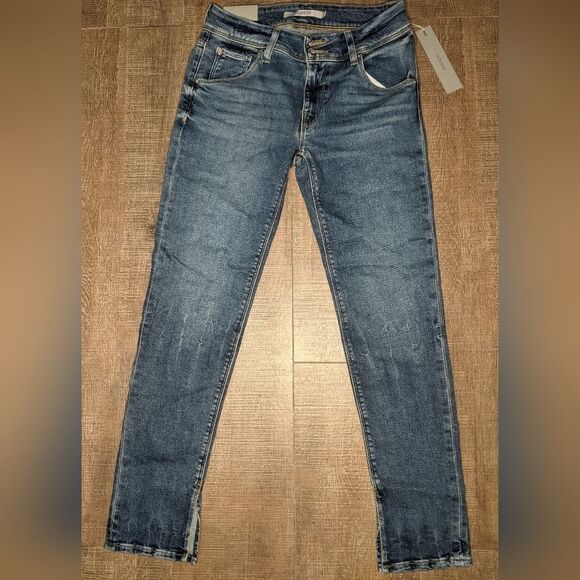 HUDSON Womens Collin Flap Skinny Jeans Size 26 Dark Wash Stretch Mid Rise Denim - Picture 1 of 15